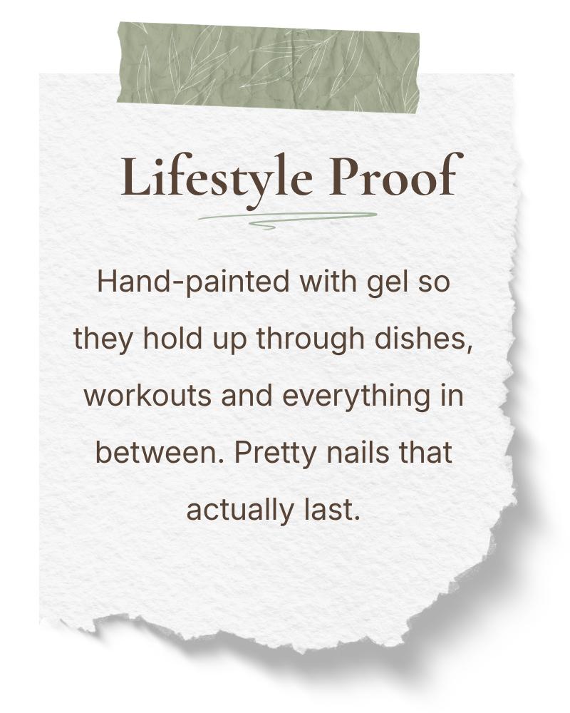 Strong gel press-on nails by BYN Beauty that hold up through dishes workouts and daily life while keeping your nails looking polished