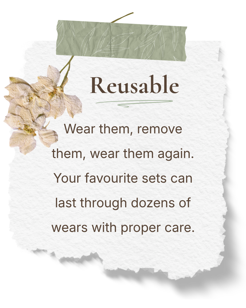 Reusable hand-painted gel press-on nails by BYN Beauty designed to be worn removed and reapplied dozens of times without damaging natural nails